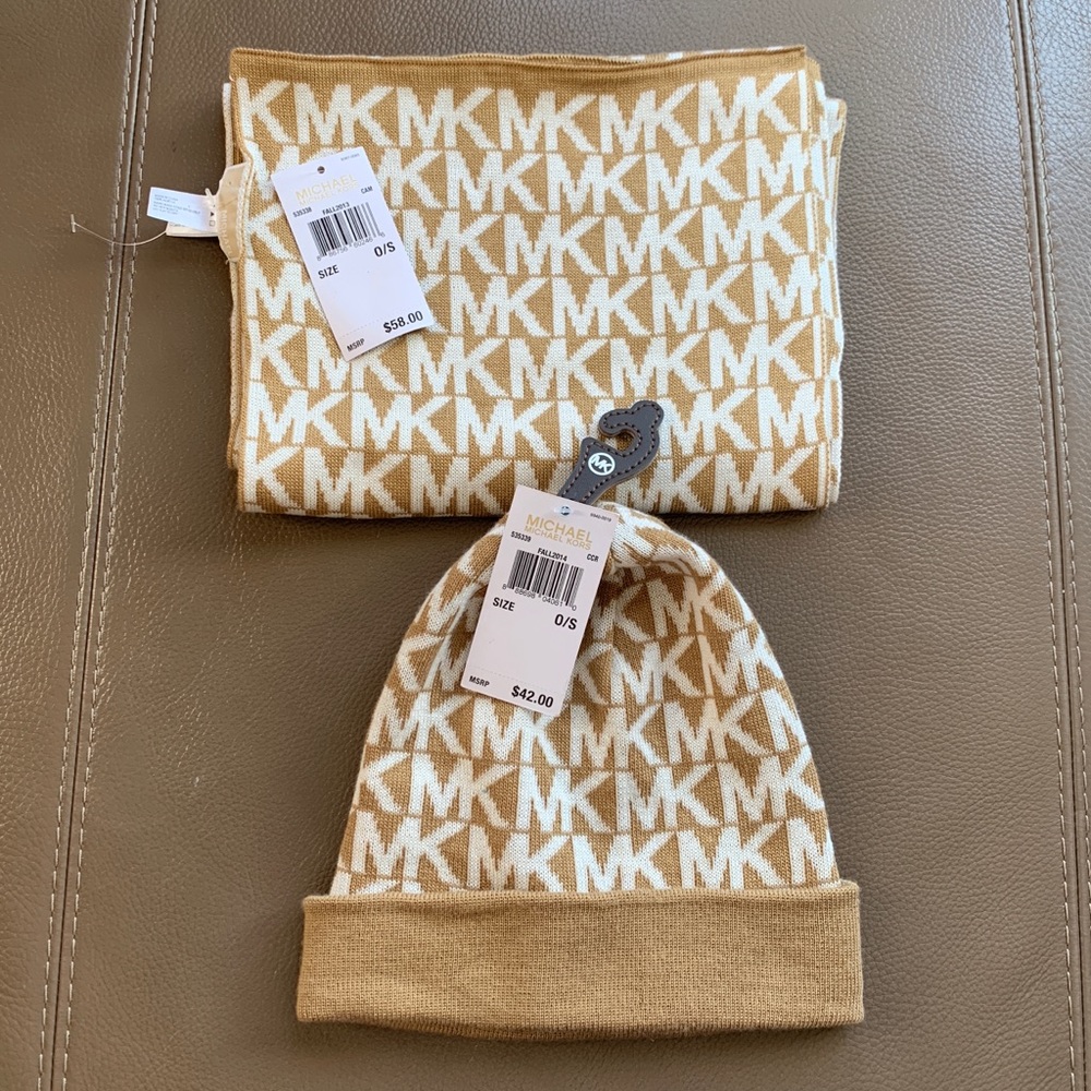 Michael Kors Scarf and Beanie Hat